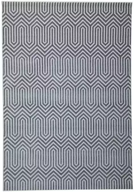 Leen Bakker Vloerkleed Structura geometrisch grijs wit 200x290 cm
