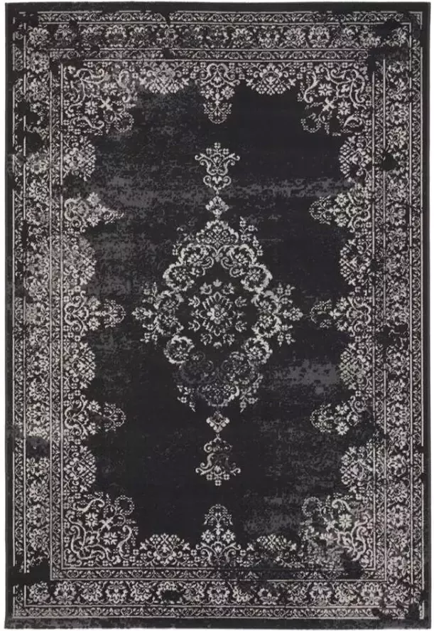 Leen Bakker Vloerkleed Vintage zwart 120x170 cm