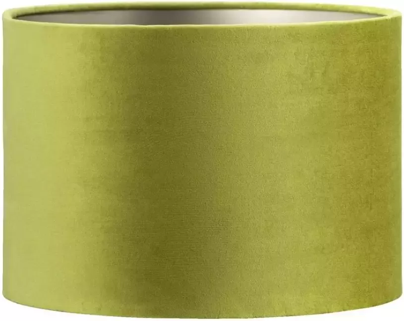 Light & Living Kap Cilinder groen velours 1 Ø30x21 cm Leen Bakker