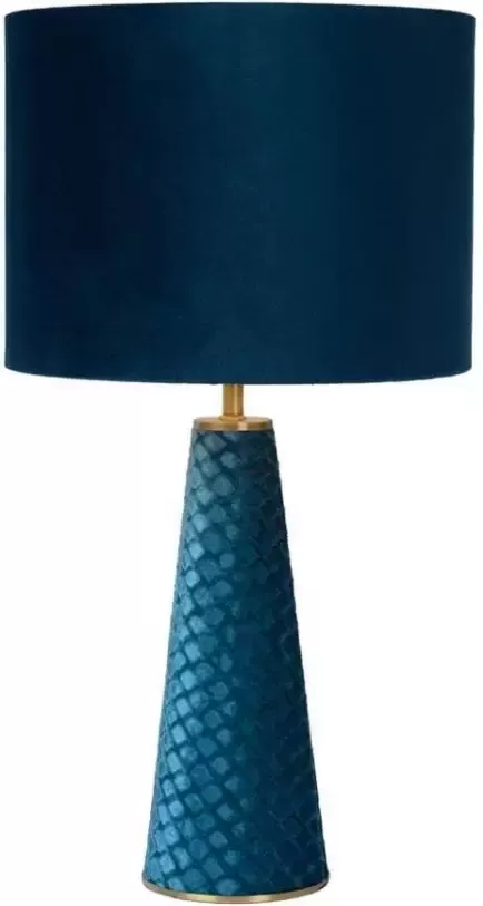 Lucide tafellamp Extravaganza Velvet turquoise Leen Bakker