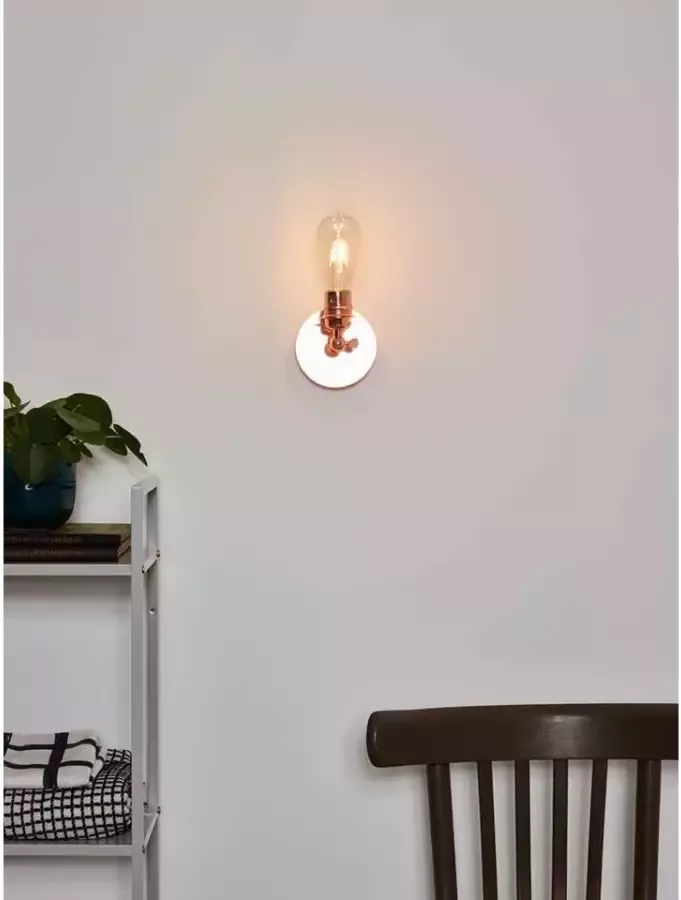 Lucide wandlamp Retro rood koper Leen Bakker - Foto 1