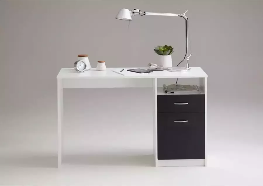 Merkloos Bureau Jackson- zwart wit 123x76 cm Leen Bakker - Foto 2