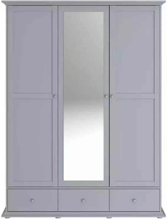 Parisot Kledingkast Margaux grijs 202x152x53 cm Leen Bakker