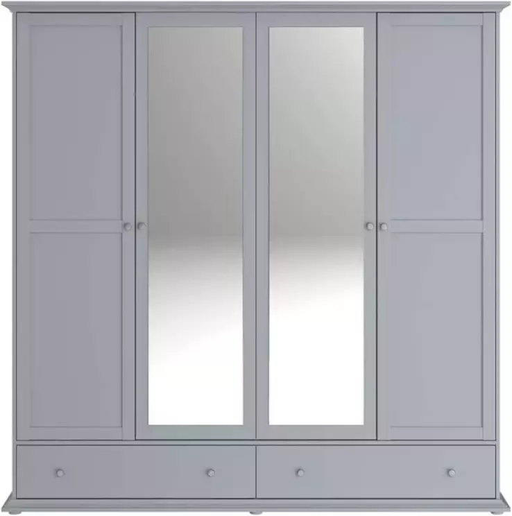 Parisot Kledingkast Margaux grijs 202x199 5x53 cm Leen Bakker