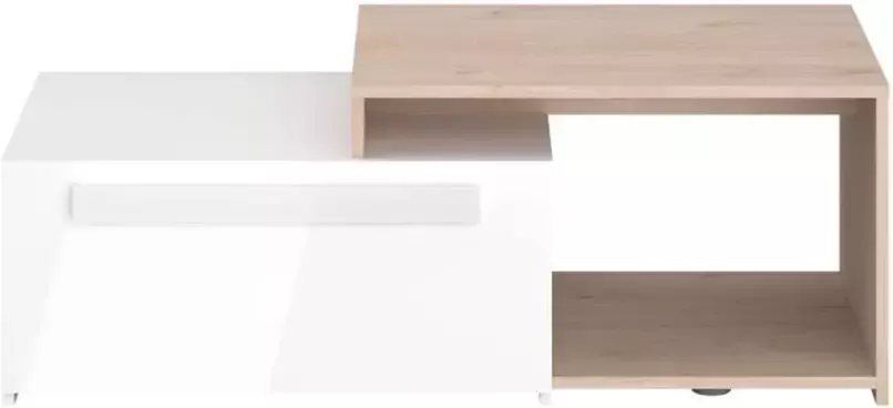 Parisot salontafel On air eiken hoogglans wit 40x110x52 cm Leen Bakker