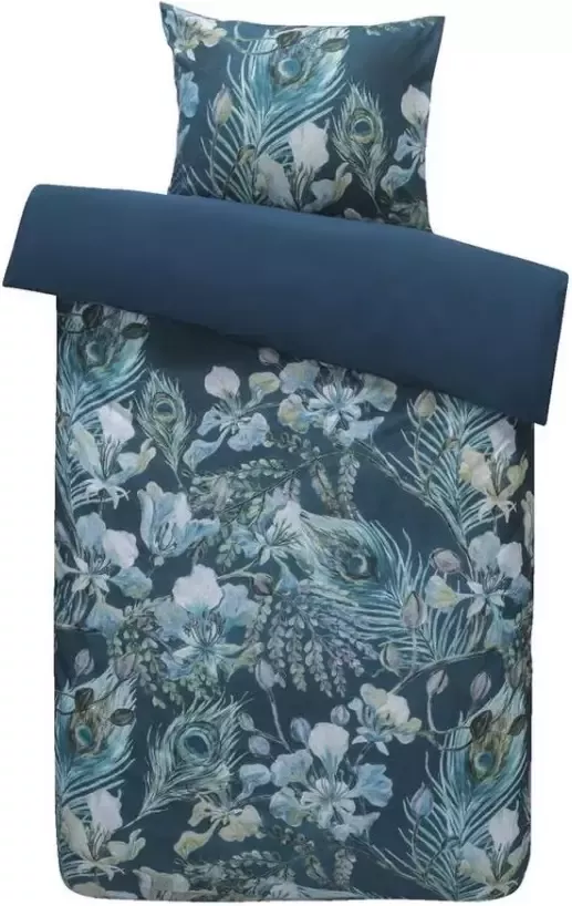 Royal dekbedovertrek Amari botanisch blauw 140x200 220 cm Leen Bakker