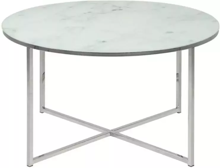 Scandes Salontafel Ostana wit zilver Ø80x45 cm Leen Bakker - Foto 2