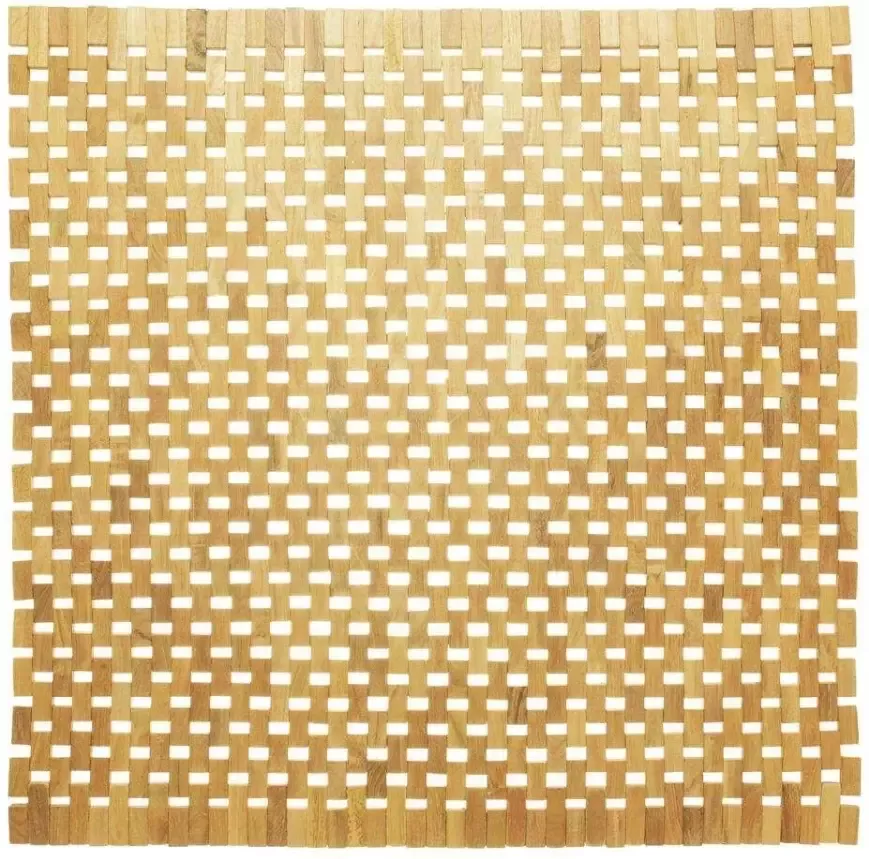 Sealskin badmat Woodblock bruin 60x60 cm Leen Bakker