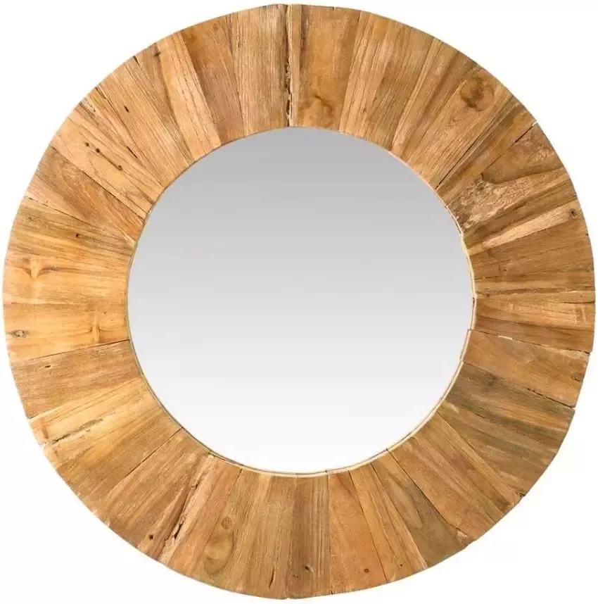 Smartwares Spiegel Gijs teak Ø60 cm Leen Bakker
