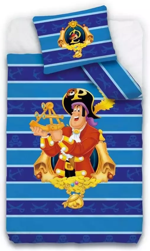 Studio 100 Dekbedovertrek Piet Piraat blauw 140x200 cm Leen Bakker