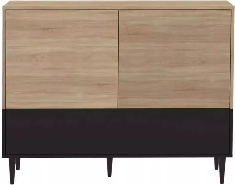 Symbiosis dressoir Esby eikenkleur zwart 95 3x120x40 cm Leen Bakker