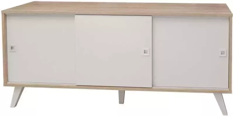 Symbiosis dressoir Hesselager eikenkleur wit 61 8x149x40 cm Leen Bakker