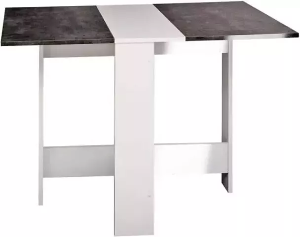 Symbiosis inklapbare tafel Laugen wit betongrijs 73 4x28x76 cm Leen Bakker - Foto 4