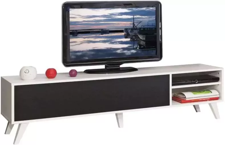 Symbiosis TV-meubel Heidal wit zwart 43 2x165x40 cm Leen Bakker - Foto 2