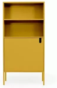 Tenzo wandkast Uno 1-deurs mosterd 152x76x40 cm Leen Bakker