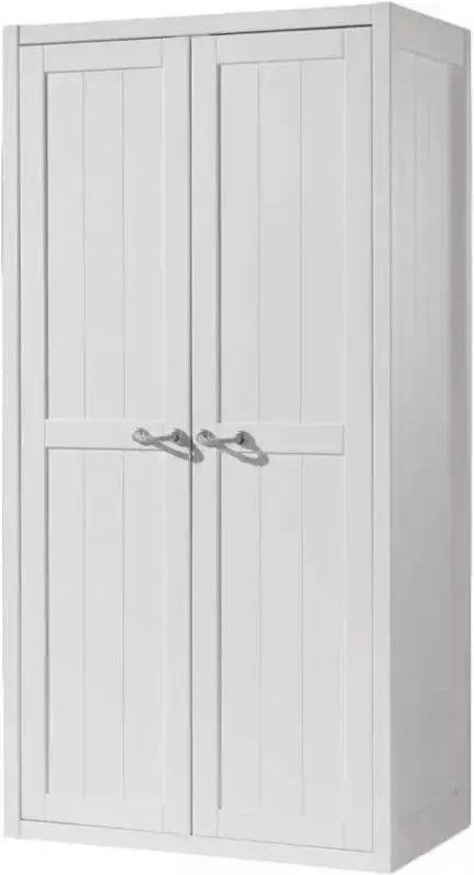 Vipack 2-deurs kledingkast Lewis wit 205 8x96 8x80 cm Leen Bakker