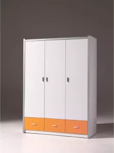 Vipack kledingkast Bonny 3-deurs oranje 202x141x60 cm Leen Bakker