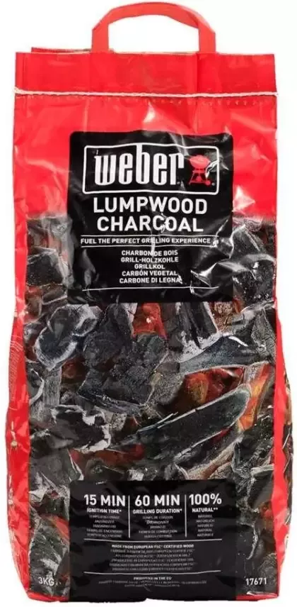 Weber houtskool 3 kg Leen Bakker