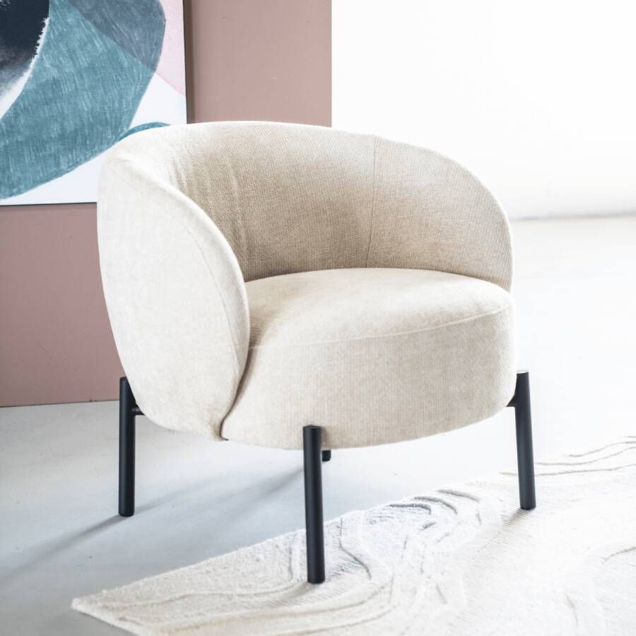 By-Boo Fauteuil Oasis Chenille Beige - Foto 1