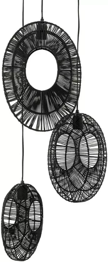 By-Boo Hanglamp Ovo 3-lamps Cluster Rond Zwart