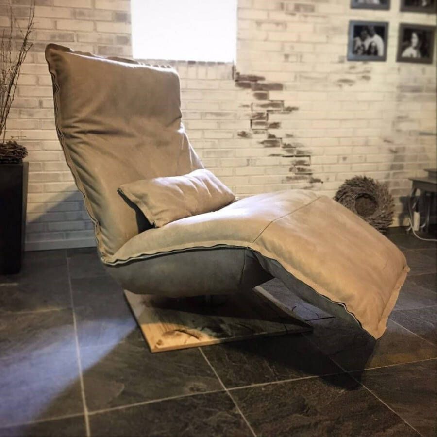 Chill Line Relaxfauteuil Indi Kenia leer taupe - Foto 1