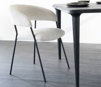 Eleonora Vierkante Eettafel Jiska Mangohout Zwart - Foto 3