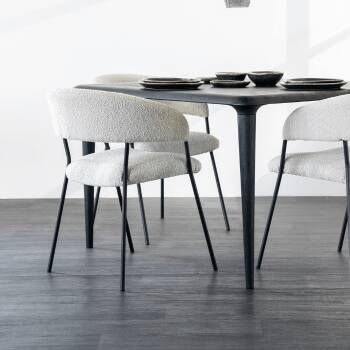 Eleonora Eettafel Jiska 140x140 zwart - Foto 2