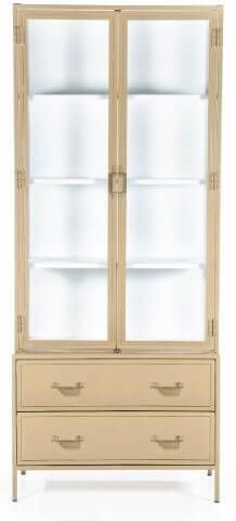 Eleonora Vitrinekast Indar Metaal en glas 220 x 93cm