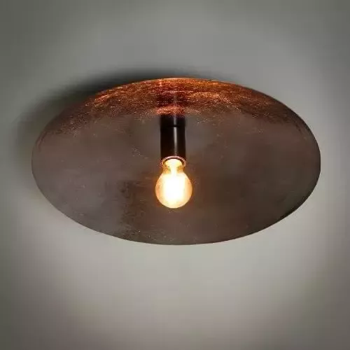 Max Wonen Plafondlamp shield Zwart nikkel Ø50