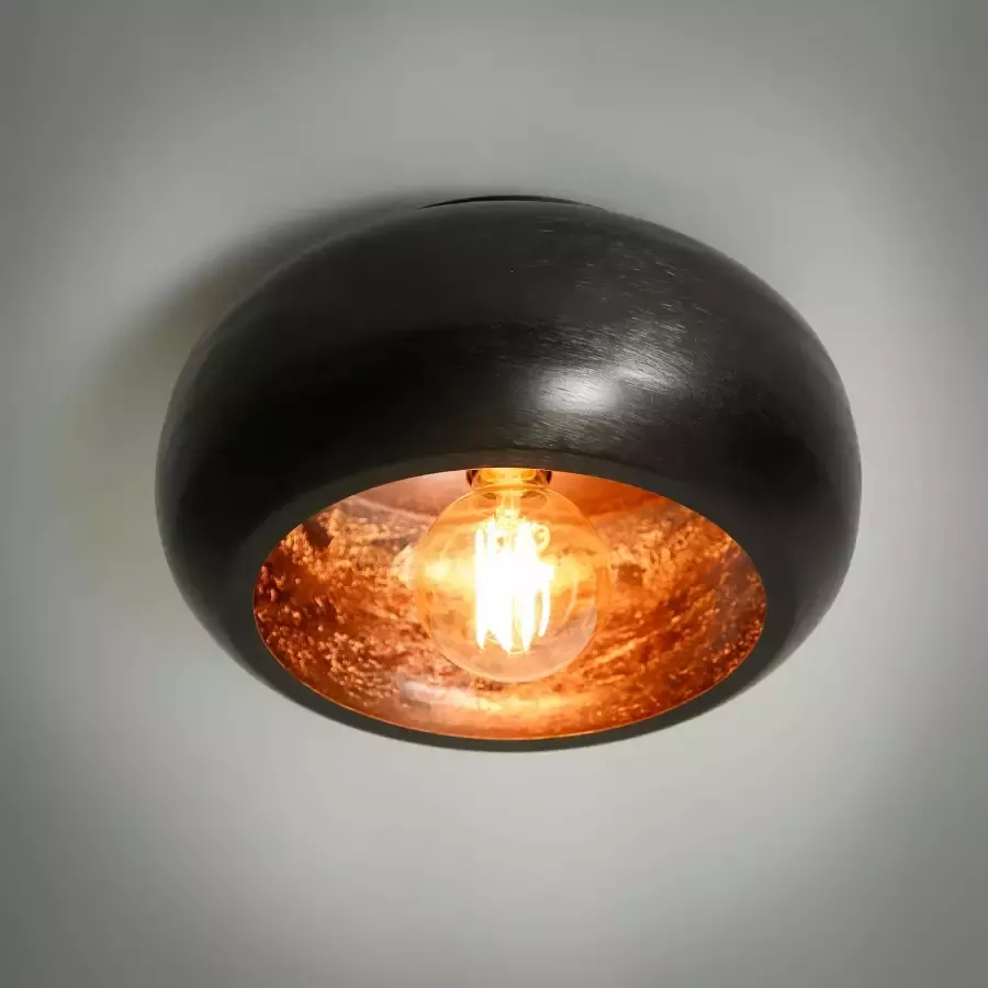 Max Wonen Plafondlamp sky Zwart nikkel Ø34