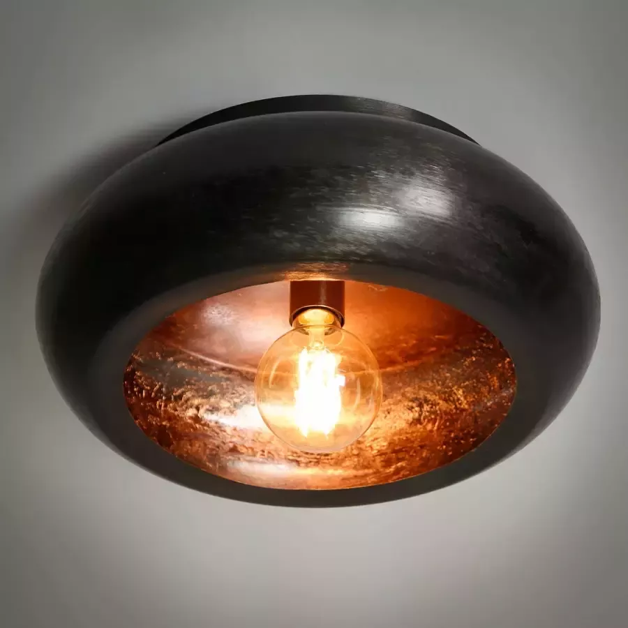 Max Wonen Plafondlamp sky Zwart nikkel Ø42