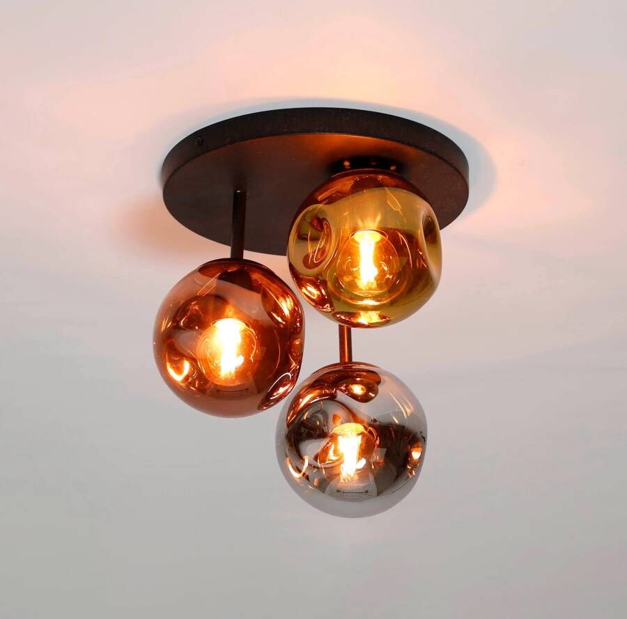 Max Wonen Plafondlamp Stellar Artic zwart 3L - Foto 1