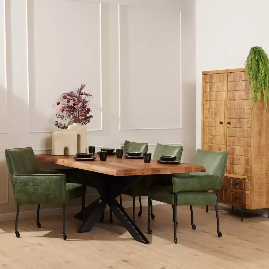 Starfurn Eettafel Boston Rechthoek Naturel Mangohout 240x100x76cm - Foto 2