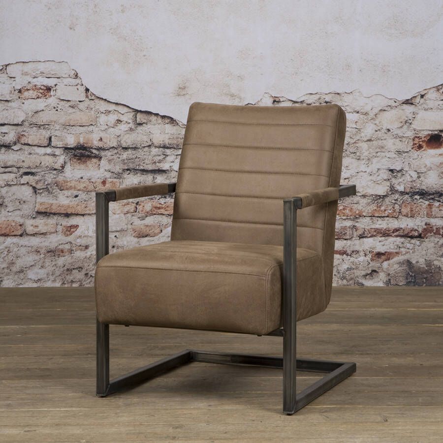 Tower Living Industriële fauteuil Rocca | Bruin online kopen