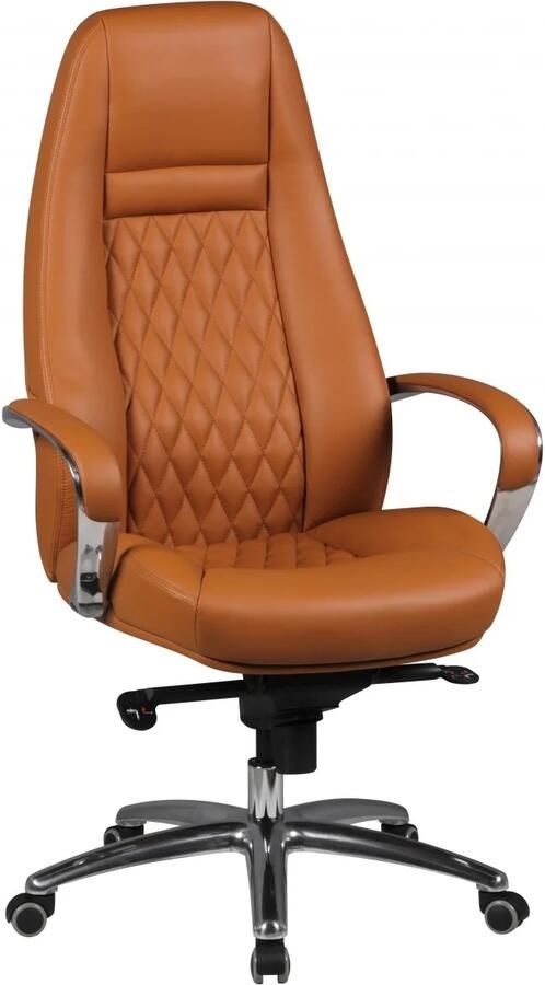 Amstyle Bureaustoel AUSTIN echt leer caramel