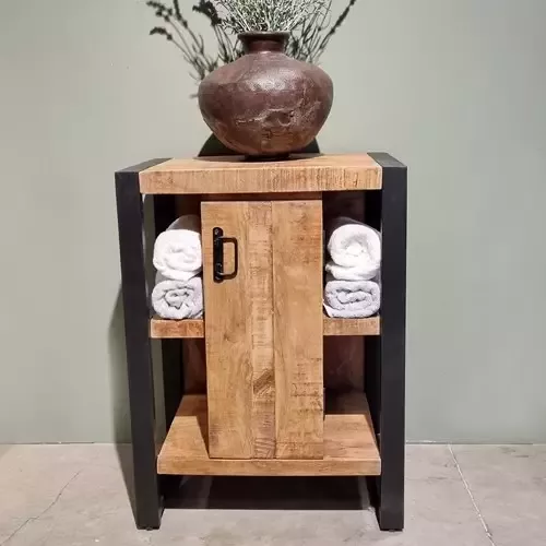 Benoa Kastje Badkamermeubel Bas Mangohout 60 cm Naturel - Foto 2