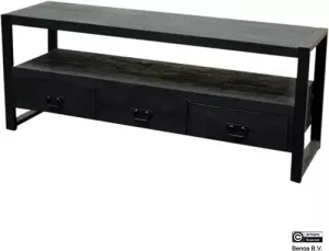 Benoa Britt 3 Drawer TV Cabinet Black 150