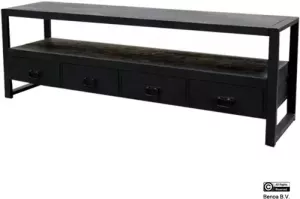 Benoa Tv-meubel Britt met 4 lades Zwart 180 cm