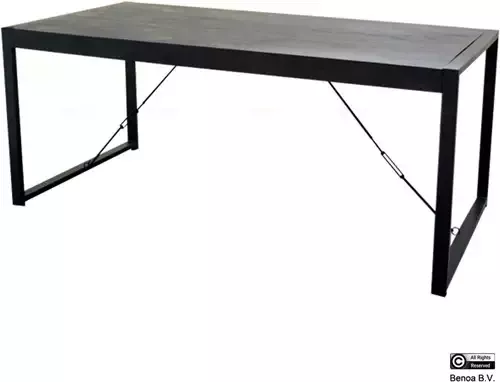 Benoa Eettafel Britt mangohout 180 x 90 cm Zwart - Foto 4