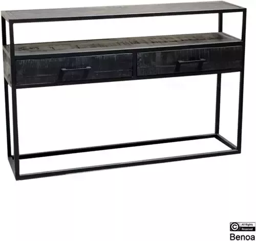 Benoa Jax 2 Drawer Console Table Black 120 - Foto 2