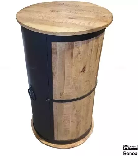 Benoa Shorewood Mango Winecabinet Black Steel 110 cm - Foto 2