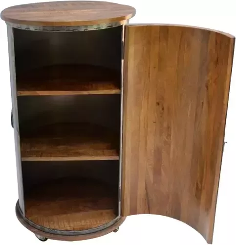 Benoa Sheffield Mango Winecabinet Natural Steel 110 cm - Foto 2