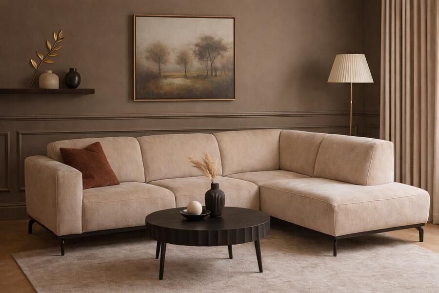 DGB Agenturen Hoekbank Avola 2.5 zits Beige Aphrodite3