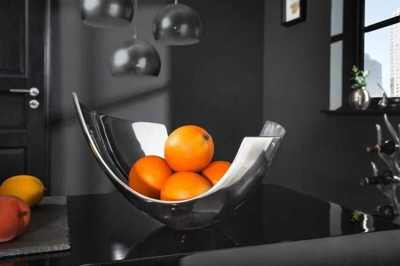 Invicta Interior Actie Knaller! Decoratie Schaal Abstract Zilver 35cm 8511