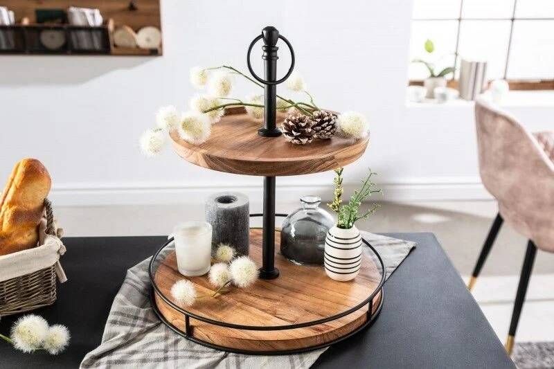 Invicta Interior Actie Knaller! Etagère Pure Nature 34cm Massief Acacia Hout 41606