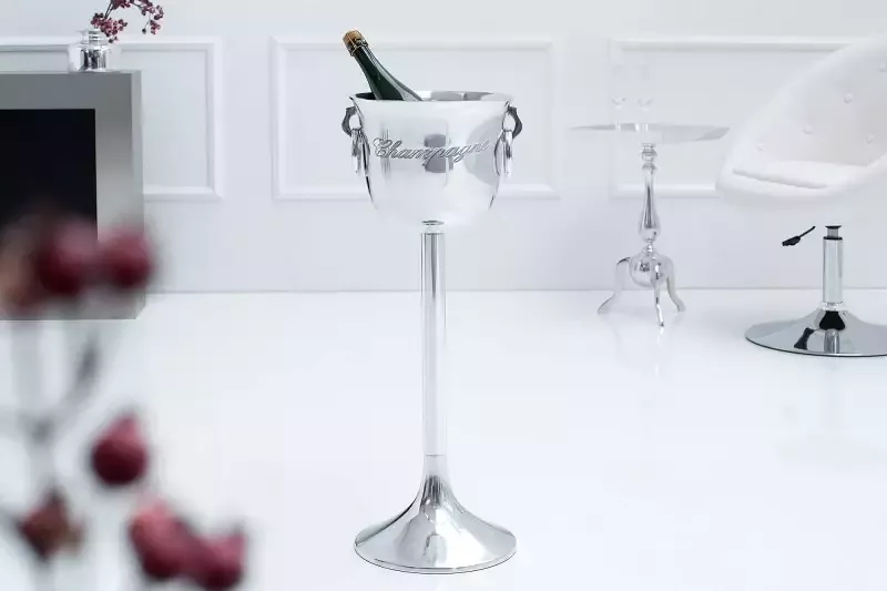 Invicta Interior Elegante champagnekoeler CHAMPAGNE 75cm gepolijste zilveren flessenkoeler 38068 - Foto 2