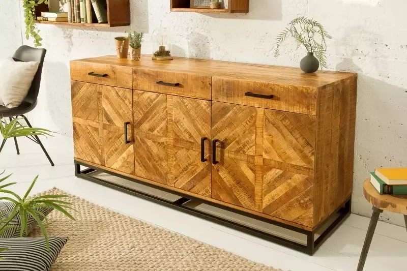 Invicta Interior Massives Dressoir INFINITY HOME 160cm Mangoholz Industrieel Design 39284