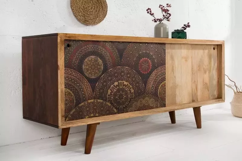 Invicta Interior Massief dressoir MANDALA 160cm mangohout met schuifdeuren 38729