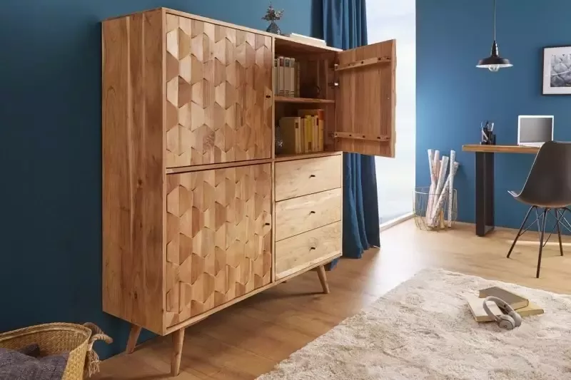 Invicta Interior Highboard Mystic Living 140cm Acacia 39941