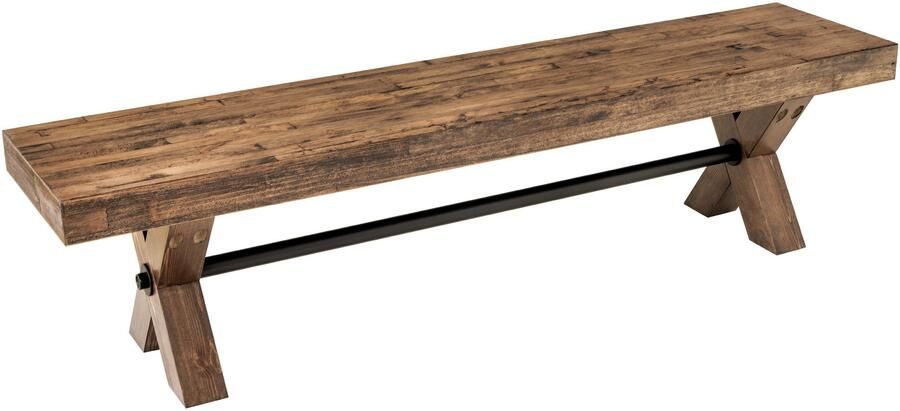Invicta Interior Bank GOLIATH 180 cm grenenhout naturel zwart 46562